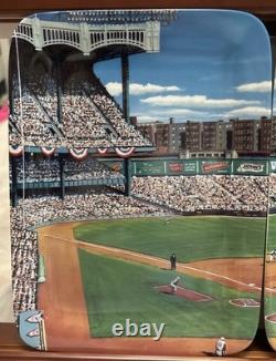 NY Yankee Stadium A Panoramic Four Plate Collection Danbury Mint A2079