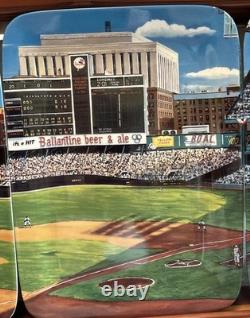 NY Yankee Stadium A Panoramic Four Plate Collection Danbury Mint A2079