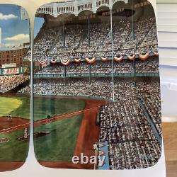 NY Yankee Stadium A Panoramic Four Plate Collection Danbury Mint A2079
