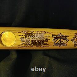 NY Yankee Stadium Bat Ltd. ED. 75th Anniversary with Bronze Coin