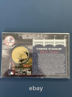 NY Yankee Stadium Final Season Limited Edition Card / Coin RARE MLB Gold plate