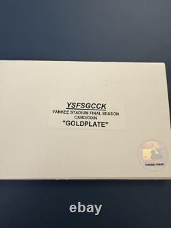 NY Yankee Stadium Final Season Limited Edition Card / Coin RARE MLB Gold plate