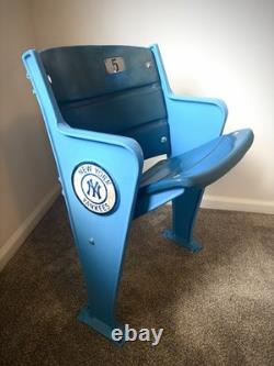 NY Yankee Stadium Full End Seat with logo. Old Stadium Joe DiMaggio #5 COA Steiner