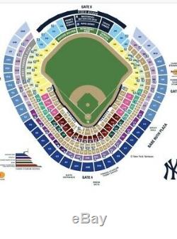 NY Yankees ALDS Game 2 Sat 10/5 2 Tickets Yankee Stadium Sec 407A Row 9