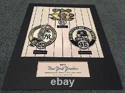 NY Yankees Legacy Club Limited Retirement Patch 11x14 Bernie Pettitte Posada SGA