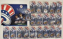 NY Yankees Medallion Collection Mini Baseball DVD Set Pin Stadium Topps HUGE LOT