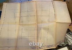 NY Yankees Old Stadium Floor Plan Very Rare With Stamps And Dates 3 Pages Total