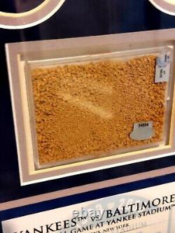 NY Yankees STEINER Plaque Dirt From Last Game at Stadium 2008 & Lineup Card