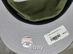 New Era Hat Club Exclusive New York Yankees Size 7 5/8 Olive Fitted Stadium
