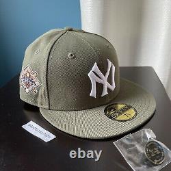 New Era Hat Club Exclusive New York Yankees sz 7 1/8 Olive 59FIFTY Stadium