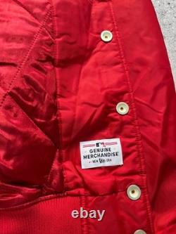 New Era New York Yankees MLB Big Logo Stadium Bomber Jacket Nylon Size L Men Red