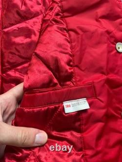 New Era New York Yankees MLB Big Logo Stadium Bomber Jacket Nylon Size L Men Red