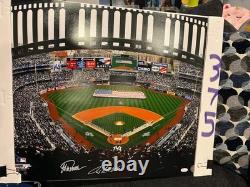 New Yankee Stadium Signed 22x24 Print Andy Pettitte Jorge Posada Jsa