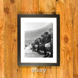 New York Giants 1958 Sideline Snow Image at Yankee Stadium Framed Wall Decor