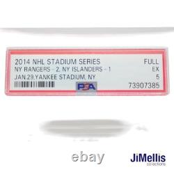 New York Rangers v Islanders 2014 NHL Stadium Series Ticket PSA 5 Yankee Stadium