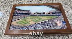 New York Stadium Desk Top Box, Reverse Painting On Glass, Yankees, Eglomise