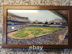 New York Stadium Desk Top Box, Reverse Painting On Glass, Yankees, Eglomise