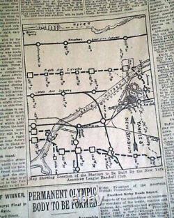 New York YANKEES STADIUM The House Babe Ruth Built Site Picked 1921 NY Newspaper