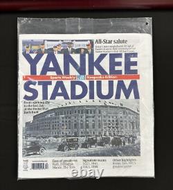 New York Yankee Stadium Derek Jeter Foul Pole Piece & Dugout Bench 1923-2008 COA