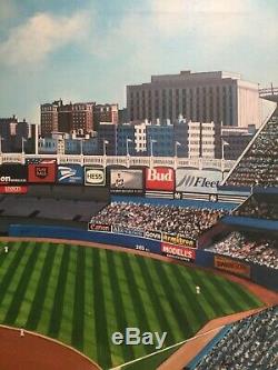 New York Yankee Stadium Signed By Ken Keeley 39 ½ X 30 NYC Print On Canvas