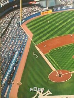 New York Yankee Stadium Signed By Ken Keeley 39 ½ X 30 NYC Print On Canvas