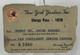 New York Yankees 1970 Season Clergy Pass Yankee Stadium