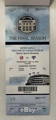 New York Yankees 2008 Final Season at Yankee Stadium Game-Used Baseball & Ticket