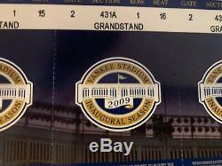 New York Yankees 2009 Yankee Stadium Inaugural Season Uncut Season Ticket Bookle