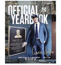 New York Yankees 2023 Collectible Yearbook & Media Guide Book Aaron Judge SGA