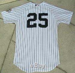 New York Yankees #25 2009 Stadium Majestic 6200 Pinstripe Jersey Men 44 Teixeira