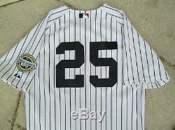 New York Yankees #25 2009 Stadium Majestic 6200 Pinstripe Jersey Men 44 Teixeira