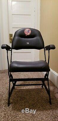 New York Yankees #34 Game Used Clubhouse Chair Steiner MLB Yankee Stadium