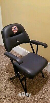 New York Yankees #34 Game Used Clubhouse Chair Steiner MLB Yankee Stadium