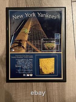 New York Yankees Authentic Piece of Foul Pole Old Yankee Stadium Game Used