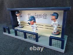 New York Yankees Baseball Bobblehead Stadium Dugout Display Case Bench