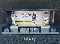 New York Yankees Baseball Bobblehead Stadium Dugout Display Case Bench