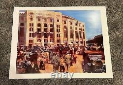 New York Yankees Baseball Yankee Stadium Art Print Bernie Fuchs Signed LE 700