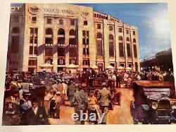 New York Yankees Baseball Yankee Stadium Art Print Bernie Fuchs Signed LE 700