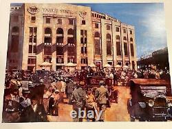 New York Yankees Baseball Yankee Stadium Art Print Bernie Fuchs Signed LE 700