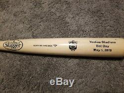 New York Yankees Bat Day Yankee Stadium SGA Yankee Bat Collectible AARON JUDGE