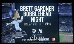 New York Yankees Brett Gardner Bobblehead Sga 8/31/2018 Nib