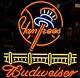 New York Yankees Budweiser Stadium Beer Neon Light Sign 32x24 Glass Artwork