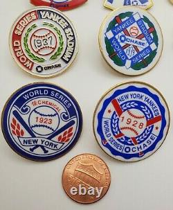 New York Yankees Chase World Series 1923-2000 Collectible Lapel Pin Lot of 25