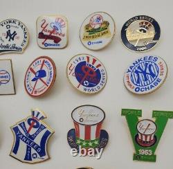 New York Yankees Chase World Series 1923-2000 Collectible Lapel Pin Lot of 25