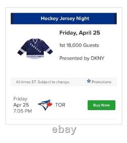 New York Yankees DKNY XL Hockey Jersey Yankee Stadium SGA 4/25/25 Presale