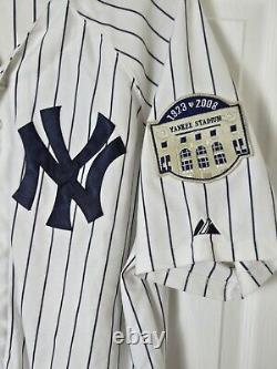 New York Yankees Derek Jeter Majestic Jersey Sz 50 2008 Stadium All Star Patch
