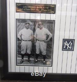 New York Yankees Dynasty Framed Jeter Ruth Gehrig Marris Mantle Stadium Picture