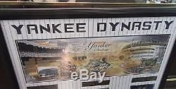 New York Yankees Dynasty Framed Jeter Ruth Gehrig Marris Mantle Stadium Picture