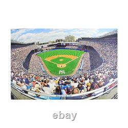 New York Yankees Framed Old Yankee Stadium 23x36 Stretched Canvas