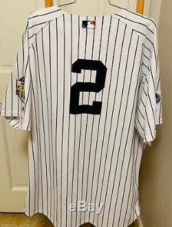 New York Yankees Home Jersey #2 With 2008 ASG And Stadium Patch. Size 52 NWT